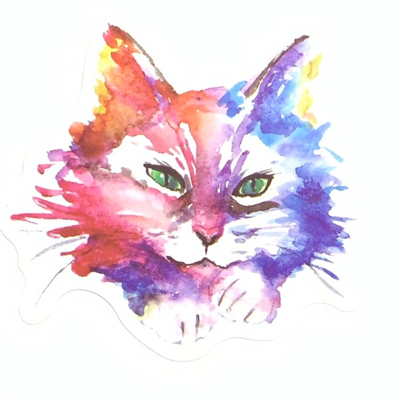 Colorful Cat Sticker - Picture 1 of 2